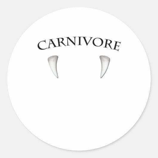 Sticker Rond Carnivore Fang (Devant)
