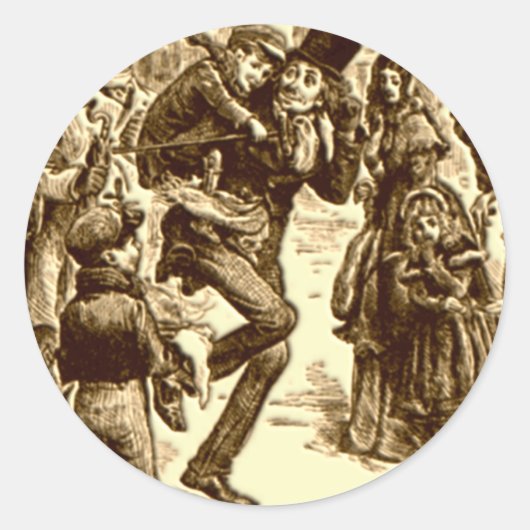 Sticker Rond Carol de Noël - Minuscule Tim (Devant)