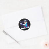 Sticker Rond Caroleur de Noël froid (Enveloppe)