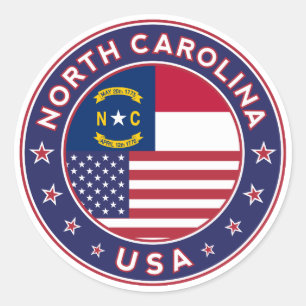 Sticker Rond Carolina du Nord, phone case