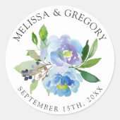 Sticker Rond Carolina | Mariage floral sauvage (Devant)