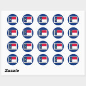 Sticker Rond Caroline du Nord (Feuille)