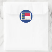 Sticker Rond Caroline du Nord (Sac)