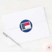 Sticker Rond Caroline du Nord (Enveloppe)