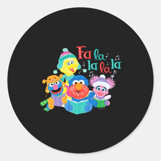 Sticker Rond Caroling Sesame Street (Devant)