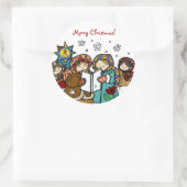 Sticker Rond Carollers de Noël ukrainiens (Sac)