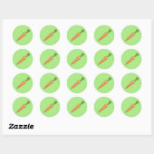 Sticker Rond Carotte (Feuille)