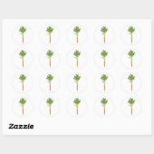 Sticker Rond Carotte (Feuille)