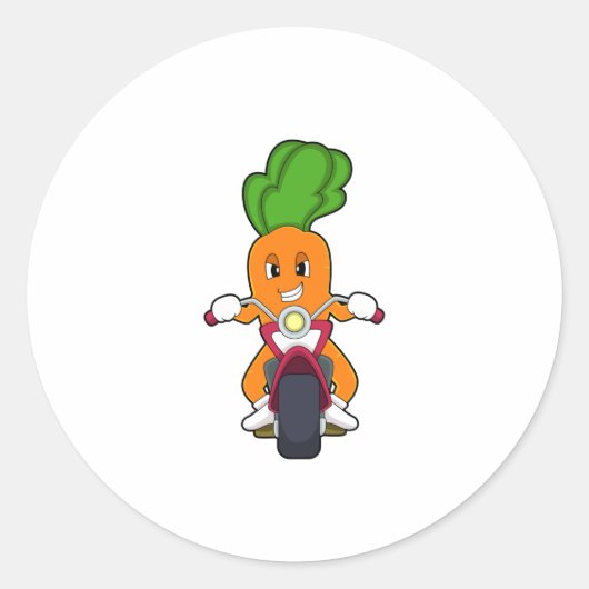 Sticker Rond Carotte comme Biker avec Motorcycle.PNG (Devant)
