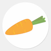 Sticker Rond Carotte orange légume (Devant)