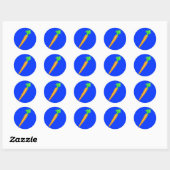 Sticker Rond Carotte peinte (Feuille)