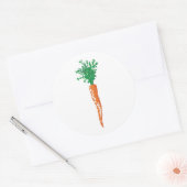 Sticker Rond Carotte simple mignonne Conception de Pâques (Enveloppe)