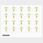 Sticker Rond Carottes (Feuille)