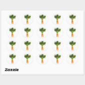 Sticker Rond Carottes (Feuille)