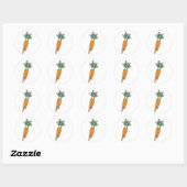 Sticker Rond Carottes (Feuille)