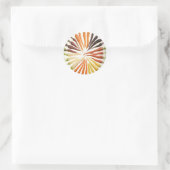 Sticker Rond Carottes multicolores arc-en-ciel (Sac)