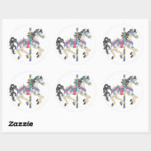 Sticker Rond Carousel/ Joyeux Parcours pour les enfants ! (Feuille)