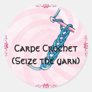 Sticker Rond Carpe Crochet