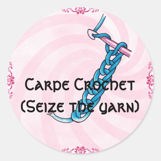 Sticker Rond Carpe Crochet (Devant)