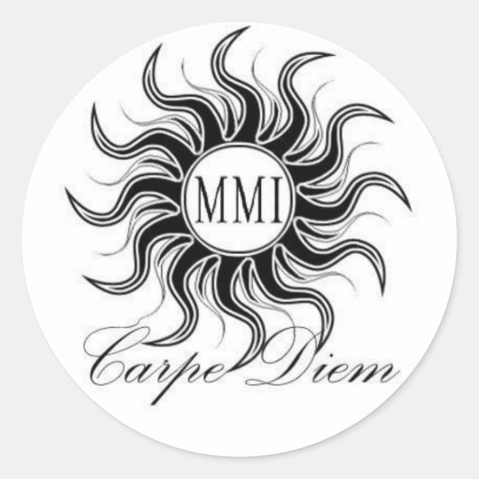 Sticker Rond Carpe Diem (Devant)