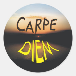 STICKER ROND CARPE DIEM