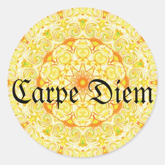 Sticker Rond Carpe Diem (Devant)