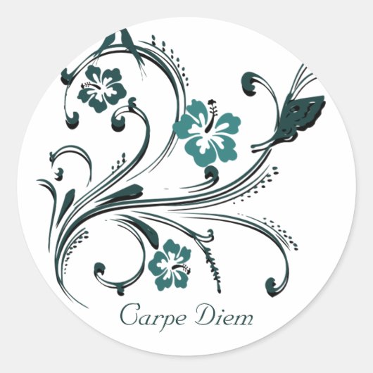 Sticker Rond Carpe Diem (Devant)