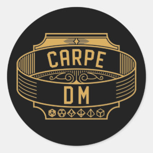 Sticker Rond Carpe DM Carpe Diem Funny Tabletop RPG