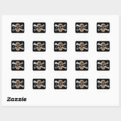 Sticker Rond Carré de Compass Masonic Skull & Bones (Feuille)