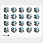 Sticker Rond Carré horaire (Feuille)