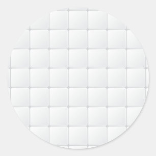 Sticker Rond Carreau blanc