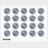 Sticker Rond Carreaux azulejo portugais (Feuille)
