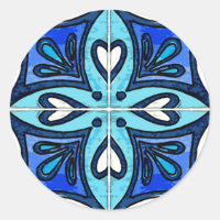 Carreaux de coeur inspirés du bleu portugais Azule