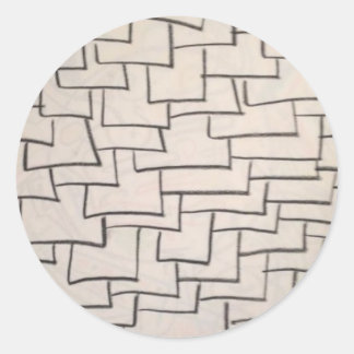 Sticker Rond Carreaux empilés