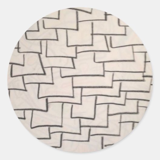 Sticker Rond Carreaux empilés (Devant)
