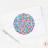 Sticker Rond Carreaux Mosiac (Enveloppe)