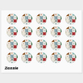 Sticker Rond Carreaux portugais (Feuille)