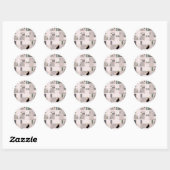 Sticker Rond Carrelage d'art Abstrait (Feuille)