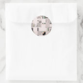 Sticker Rond Carrelage d'art Abstrait (Sac)