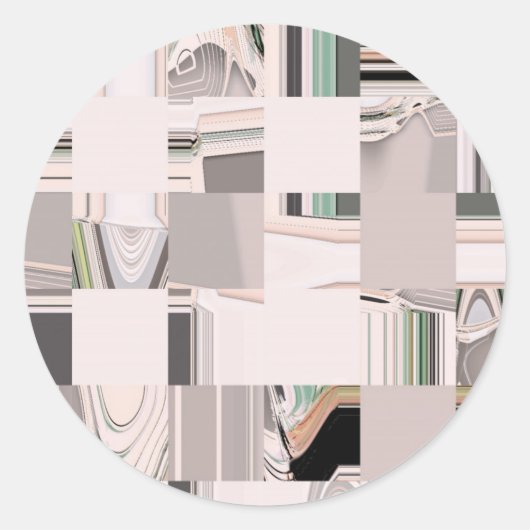 Sticker Rond Carrelage d'art Abstrait (Devant)