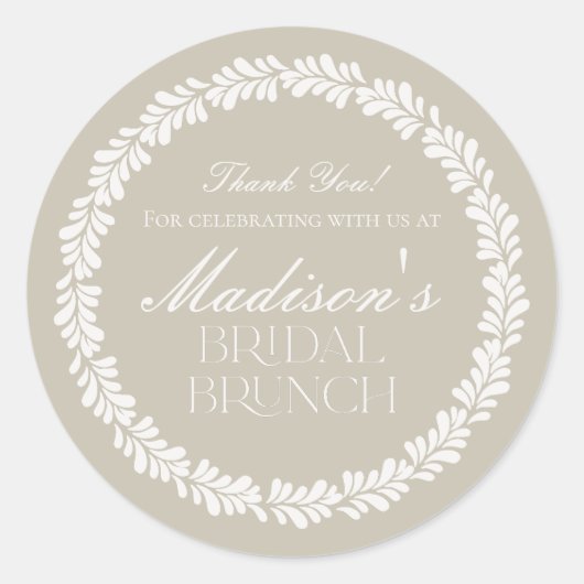 Sticker Rond Carrelage de Talavera beige Fête espagnole Brunch (Devant)