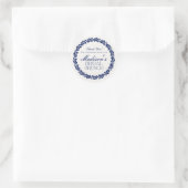 Sticker Rond Carrelage de Talavera bleu Brunch de mariage espag (Sac)