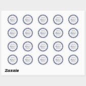 Sticker Rond Carrelage de Talavera Bleu Fête de Mariage Espagno (Feuille)