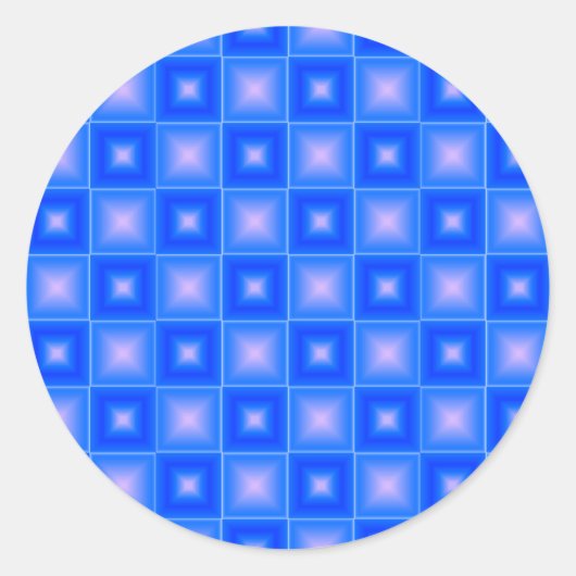 Sticker Rond Carrelage Reflet Motif Design (Devant)