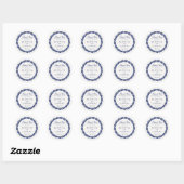Sticker Rond Carrelage Talavera bleu Espagne Fiesta Mariage Fav (Feuille)