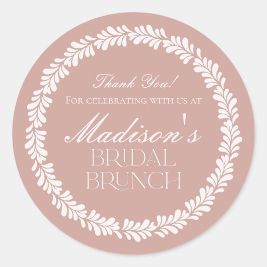 Sticker Rond Carrelage Talavera rose Espagne Fiesta Bridal Brun (Devant)