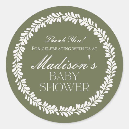 Sticker Rond Carrelage Talavera Vert Baby shower Fiesta espagno (Devant)