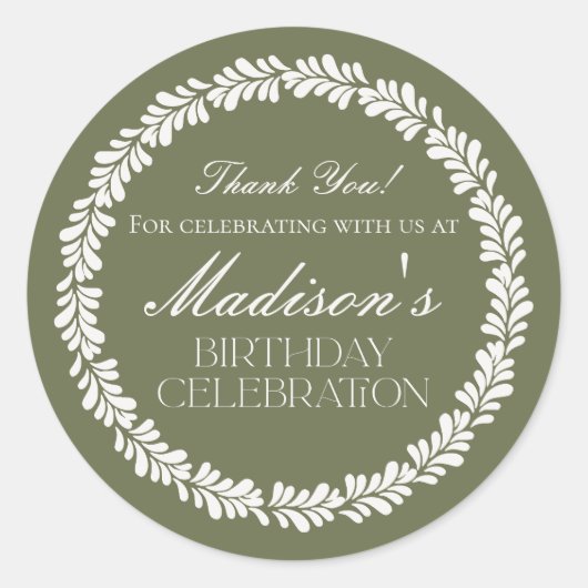 Sticker Rond Carrelage Talavera Vert Espagne Fiesta Anniversair (Devant)