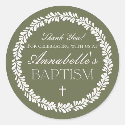 Sticker Rond Carrelage Talavera Vert Espagne Fiesta Baptême Fav (Devant)