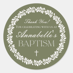 Sticker Rond Carrelage Talavera Vert Espagne Fiesta Baptême Fav